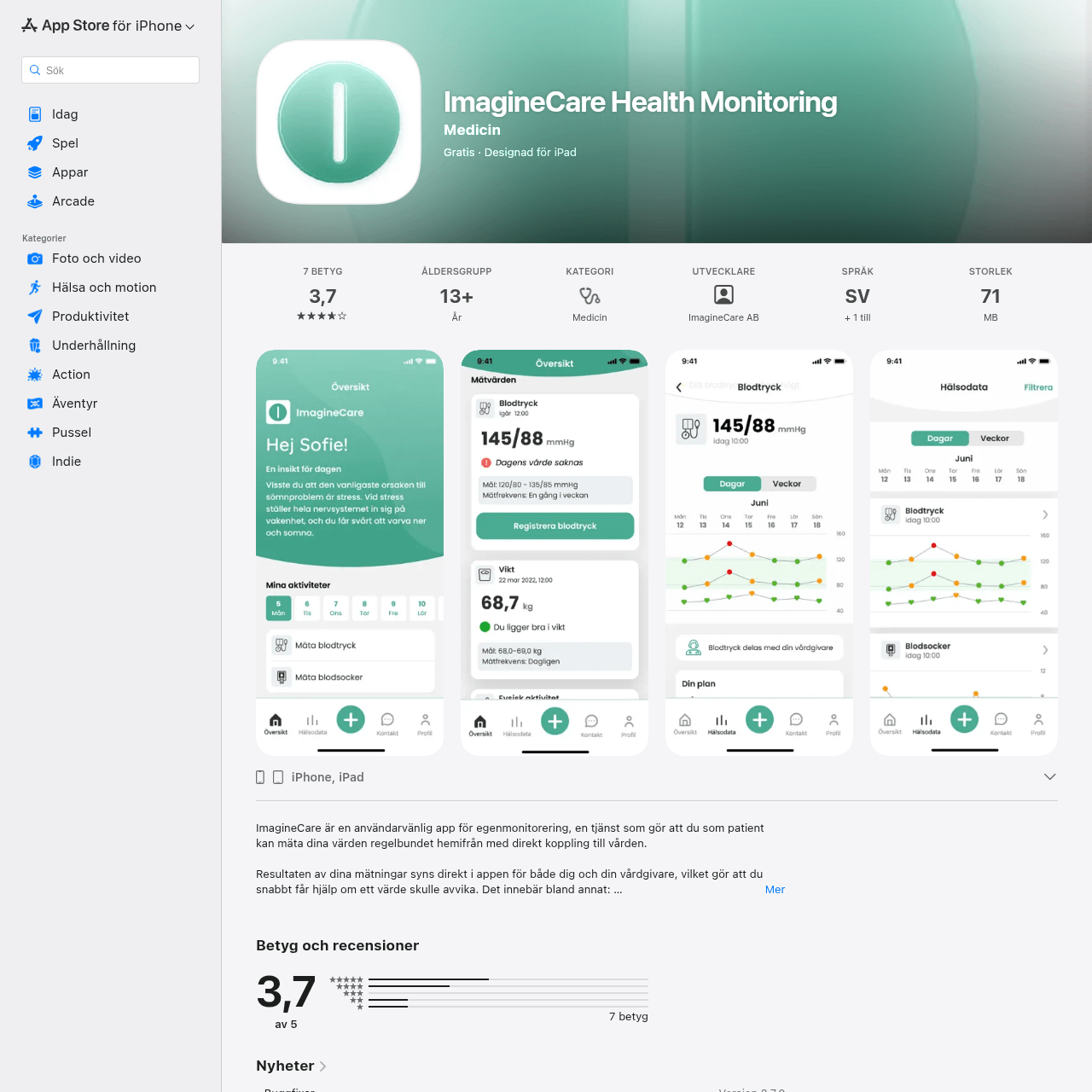 ImagineCare mobilapp